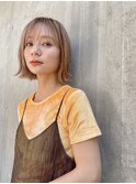 ハイトーン×切りっぱなしボブ