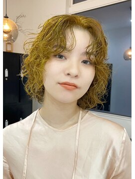 ディーン 岡崎店(DEAN) イエローカラーダブルカラーインナーカラーケアブリーチ