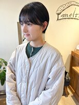 メルト 吉祥寺(melt)&nbsp;*高塚*マッシュショート前髪パーマ黒髪暗髪丸みショート20代30代
