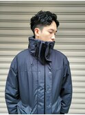 オールバック風ショートパーマ