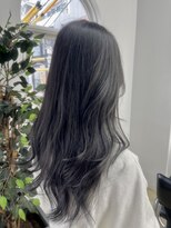 ネイビー(Navy)&nbsp;【透け感カラー】モノトーングレージュ