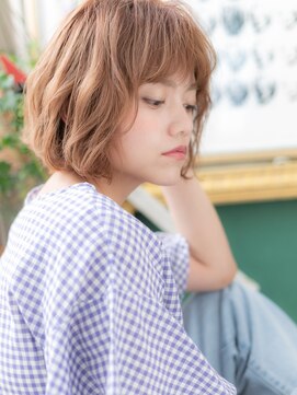 カバーヘア ブリス 大宮西口(COVER HAIR bliss) ■デザインカラーオンブレくせ毛風大人ボブ52-2大宮10代20代30代