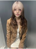 黒髪/ボブルフ/ネビージュ/小顔/ワンレン/梅田/髪質改善/前髪