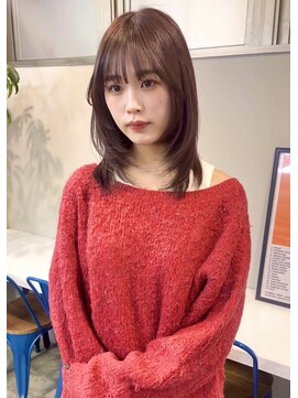 シーン(SCEN) layer cut × chocolate brown