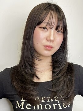 シェノン 心斎橋(CHAINON) レイヤーカット/ワンホンレイヤー/顔周りレイヤー/黒髪ロング