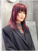 チェリーレッド　ワインレッド　カシスカラー　レイヤー　赤