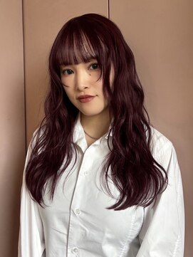 ヨーク(YOKE) 【YOKE】ブリーチなしダブルカラーダークレッドローズブラウン