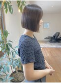 ボブ×透明感カラー