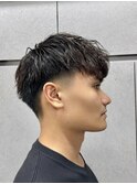 刈り上げアップバングスパイキーショートパーマスパイラルパーマ