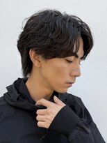 フィフス(fifth)&nbsp;原宿フェザーパーマニュアンスパーマメンズカットセンターパート