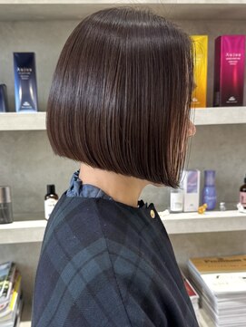 シベル(sibell) 30代40代ミニボブレイヤー丸みボブ前髪なしボブ顔周りレイヤー