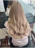 ☆プルエクステでハイライトデザインロングヘア