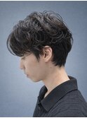 無造作ウェーブ大人マッシュ