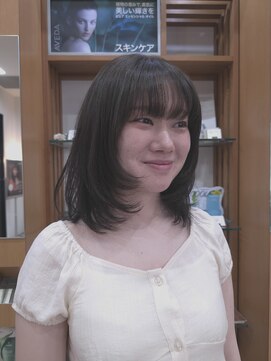 プランタンアヴェダ(printemps AVEDA) 大人オリーブブラウン×顔まわりレイヤー