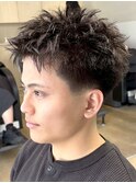 天神メンズパーマルーズショートアクティブショートツイスパ緩め