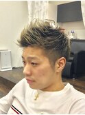 メンズ ショート ソフトリーゼント ツーブロック 束感
