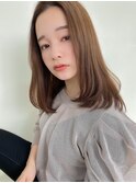 大人かわいいうるつやストレートミディアム