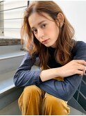 【山田】束感ラフウェーブクアンクピンクベージュ