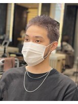 ラテ 渋谷(LATTE)&nbsp;お洒落坊主　シルバーアッシュcolor ザクザクカット