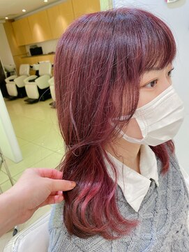 アデイ 大森店(AdAy) インナーカラー　　キャンディーピンク