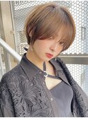 20代30代大人ガーリーショートヘアチョコレートモードショート