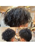 【大人気】ツーブロックツイストスパイラル刈り上げマッシュ