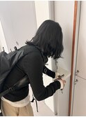 黒髪/ボブルフ/ネビージュ/小顔/ワンレン/矢場町/髪質改善/前髪