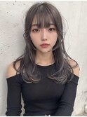 顔周りレイヤー似合わせカット艶メルティカラーフェミニンロング