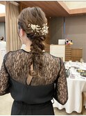 【お呼ばれヘアアレンジ】ヘアセット/渋谷/ヘアアレンジ/黒染め