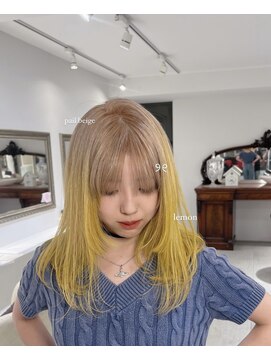 ウル(U’ru) pail beige × lemon yellow