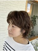 パーマ風ウルフレイヤーカット