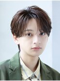 ハイトーンカラーフェザーパーマニュアンスパーマセンターパート