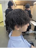 縦落ち無造作ツイストスパイラル メンズマッシュ