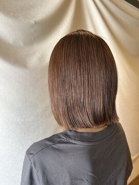 ココカラヘアー ニコ(cococara hair nico) オレンジベージュ/ボブ/透明感/ブリーチなし//