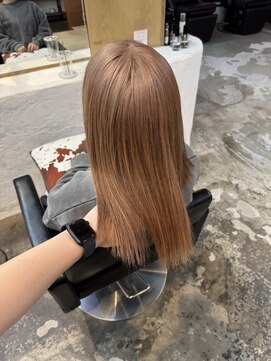 チャプター 問屋町(chapter) ケアブリーチミルクティーベージュカラーレイヤーカット韓国ヘア