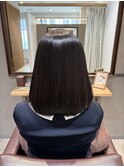 髪質改善カラーでまとまるボブ