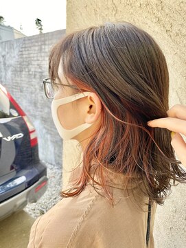 ヘアーズ ロッソ テラス(hair's ROSSO TERRACE) イヤリングカラー×オレンジ［30代40代50代］