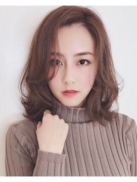 トリコ心斎橋(trico) かき上げバング@イルミナカラー×ヘルシーレイヤー