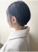 【CERCA】小顔可愛いひし形丸みショート×ダークグレージュ