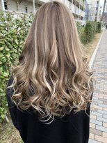 ヘアー クリエイション アミー あびこ店(Hair Creation ami) ベージュカラーとハイライトシールエクステ