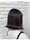 切りっぱなしボブ×バイオレットアッシュ