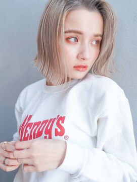 カンナ(Canna) Aラインボブ/フェザーバング/カーキグレージュ/髪質改善/TOKIO