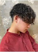 マッシュ ツイストスパイラル 波巻 パーマ センターパート