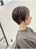 白髪ぼかし丸みショート