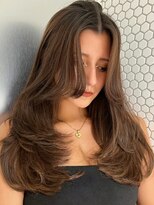 サイン 表参道(SIGN)&nbsp;イヤリングカラーマッシュウルフツヤ髪スタイルブルージュ