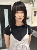 【YOKE】顔周りレイヤーステップカット縮毛矯正ロブ姫カット