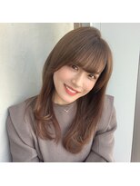 プラチナ(PLATINA)&nbsp;くびれヘア/韓国/透け感/くすみカラー/ロング/ベージュカラー
