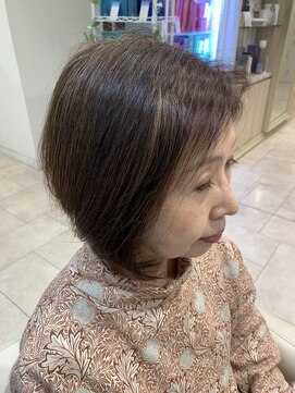 アッシュ 仙川店(Ash) 40代50代60代前下がりグラデーションボブ 骨格補正 軟毛 細毛