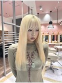 ハニーブロンド/金髪/ブロンド/ロングヘア/髪質改善