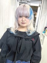 オアフ(Oahu) ホワイト×水色×ウルフ